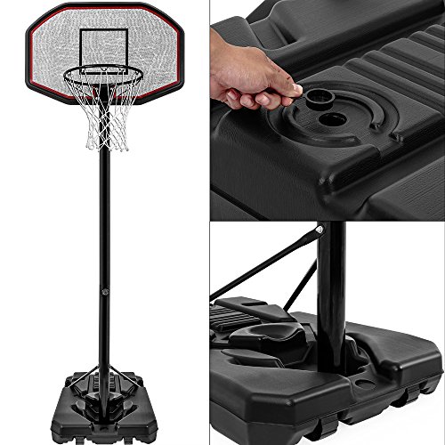 Basketballkorb Mobil Basketballständer Basketball Streetball Korb Ball  höhenverstellbar 205-305 cm  Wettkampfhöhe NBA, DBBL  rollbarer Standfuss  leichte Bedienung  stabiles Metal und Hart Kunststoff