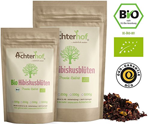 Bio Hibiskusblüten Tee (500g) ganz getrocknet Hibiskusblütentee hibiscus flowers organic