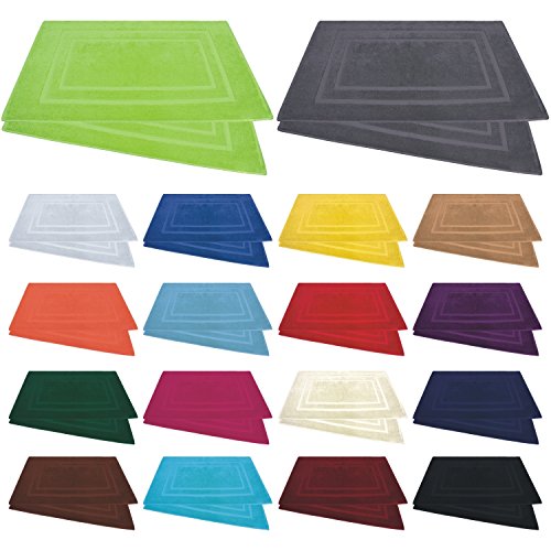 Badvorleger / Badematten / Badteppich - 2er Pack - Baumwolle 800g/m² - 50x80 cm - Farbe Royalblau