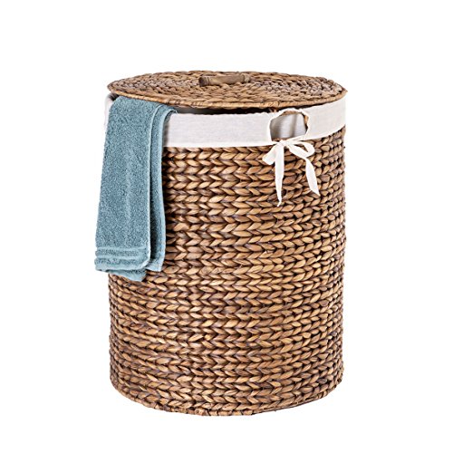 Casa Mina Wäschekorb Wäschebox Wäschesammler aus Wasserhyazinthe Manila braun 42cm