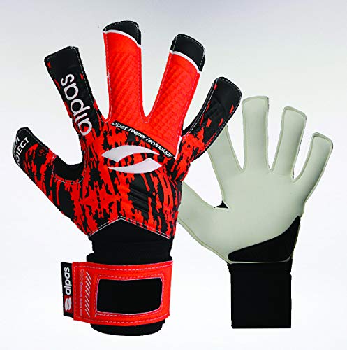 Alpas Torwarthandschuhe PowerSafe V3 Orange (Fingersave) Gr. 3 bis 12 *NEU* (optional mit Ihrem Druck) (7 (mit Druck))
