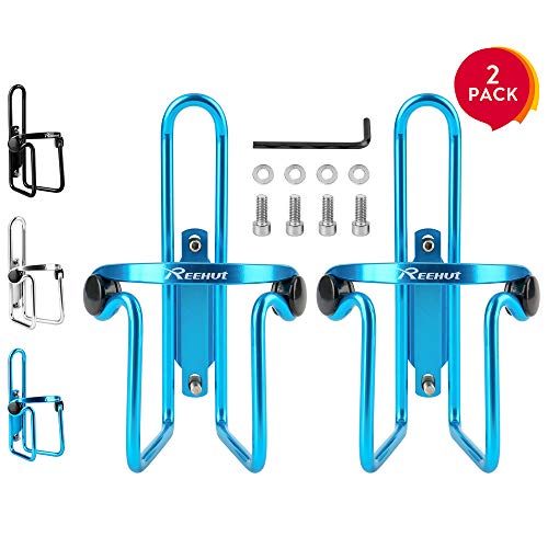 Reehut Fahrrad Flaschenhalter Ultraleichter Robuster Aluminium Getränkehalter für Outdoor-Aktivitäten - 2er Pack