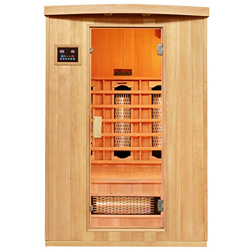 Artsauna Infrarotkabine Visby Vollspektrumstrahler & Hemlockholz | Infrarotsauna mit Tiefenwärme für 2 Personen