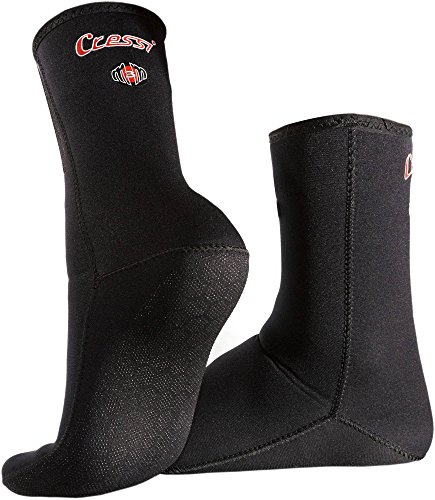 Cressi Erwachsene Tauchsocken Metallite Neoprene Socks LX433004, Schwarz, XL