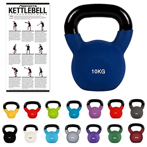 Kettlebell Professional Neopren 2 – 30 kg inkl. Übungsposter Kugelhantel