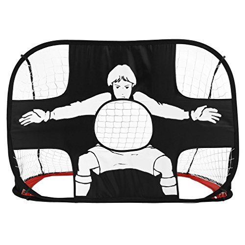 Fußballtor, OUTAD Portable Kinder Fußball Soccer Tor mit strapazierfähiger Polyester Mesh Rahmen Beiträge Spaß Kleine Indoor & Outdoor Sport Praxis Trainingssatz