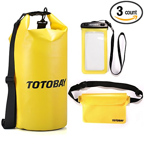 Wasserdichte Tasche Wasserdichter RuckSack Dry Bag 3 Anwendeung Wasserdichte Packsack Trockenbeutel und wasserdichte Handyhülle zum Bootfahren Wandern Kanufahren Schwimmen Skifahren Snowboarden