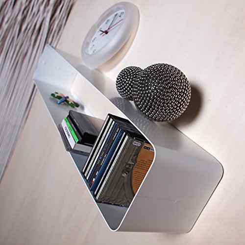 LOUNGE DESIGN CD REGAL CUBE 80cm für ca.70CDs metall retro wandregal von xtradefactory weiß