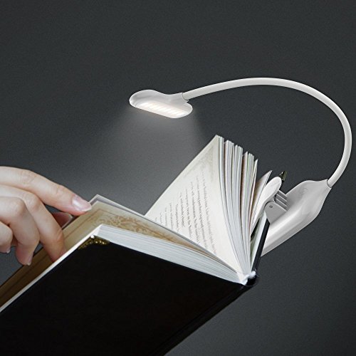 OCOOPA LED Klemmleuchte Leselampe, Wiederaufladbar LED Leseleuchte, Tragbare und Dimmbares Leselicht, 360° Flexibel Schreibtischlampe mit Clip und USB-Kabel