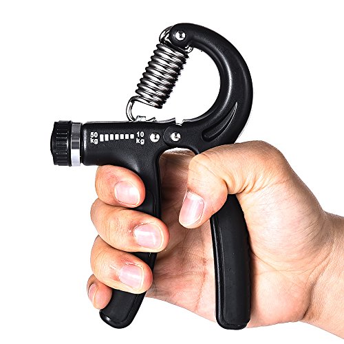 Unterarm Trainingsgerät,HWeggo Hand Trainingsgerät Widerstandsbereich 22 bis 110 Pfund (10-50 Kg) für fingerhantel handmuskeltrainer,Handgelenk, Unterarm Krafttraining – Schwarz