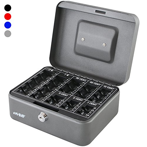 HMF 308-09 Geldkassette Euro-Münzbrett 20 x 16 x 9 cm , silber