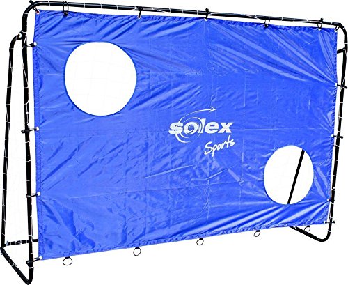 Fußballtor mit Netz und Torwand – Solex Soccer Goal 2in1 Set - Kinder Tor und Torschusswand für Fussballtraining, Schusstraining und Torwandschießen draußen im Garten