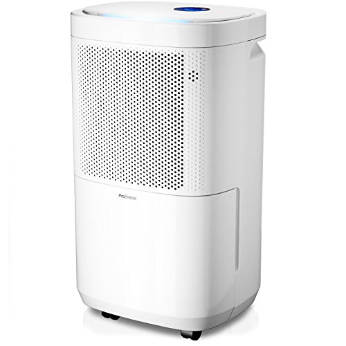 Pro Breeze 12L Luftentfeuchter (12L in 24h, Raumgröße ca. 60m³) 4 Betriebsarten, Digitalanzeige, kontinuierlichem Ablauf, Wäschetrocknung und Zeituhren