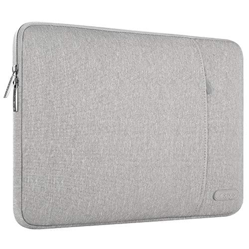 MOSISO Laptophülle Kompatibel 13-13,3 Zoll MacBook Air, MacBook Pro, Notebook Computer, Polyester Wasserabweisend Vertikale Stil Sleeve Hülle Schutzhülle Laptoptasche Notebooktasche, Grau
