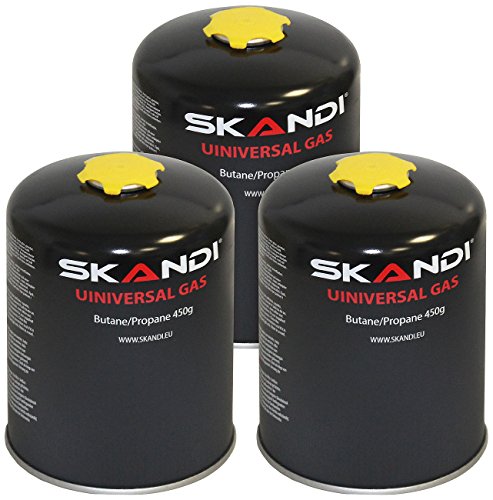 Skandi 3er-Sparpack Gas-Kartuschen (Butan/Propan) für Gaskocher & -Brenner