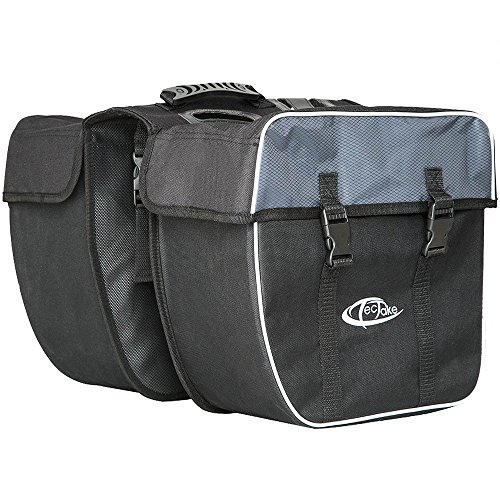 TecTake Doppel Gepäckträgertasche 35 Liter Gepäcktasche mit Griff