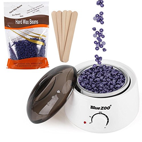 Wachswärmer Set, Schmerzfrei Haarentfernung Wachserhitzer, Paraffin Hartwachs Heizer Enthaarungswachswärmer Faical Body Hair Removal(Schwarz)