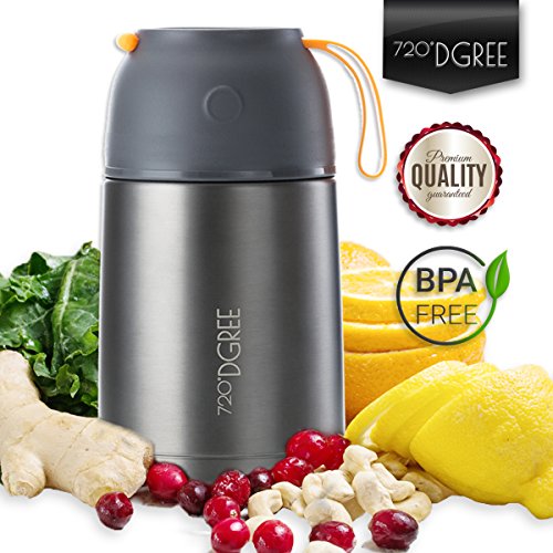 Thermobehälter Warmhaltebox 'WunderJar' von 720°DGREE - 650ml | Premium Isolierbehälter Box für Warme Speisen, Babynahrung, Essen, Suppe | Perfekter Edelstahl Isolier Behälter fürs Baby, Unterwegs, Camping | Stylischer Vakuum Edelstahl Container - BPA Frei | Genieß Dein Essen Warm von Überall