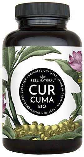 Bio Curcuma (Kurkuma) Kapseln - 180 Stück. Hochdosiert mit 4320 mg Bio Curcuma und Bio Schwarzem Pfeffer je Tagesdosis. Einführungspreis. Laborgeprüft, ohne Zusätze wie Magnesiumstearat. Hergestellt in Deutschland und vegan