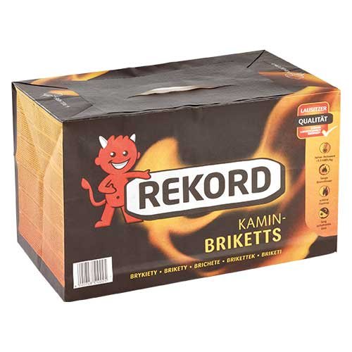 PALIGO Braunkohle Briketts Kohle Heiz Brikett Kamin Ofen Rekord Bündel 10kg x 30 Gebinde 300kg/1 Palette HEIZFUXX