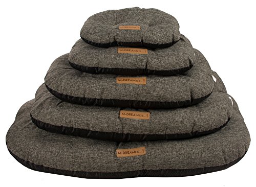 M-Pets 10305199 Oleron Hundekissen Oval, Größe XXL, Dunkelgrau (Anthrazit)