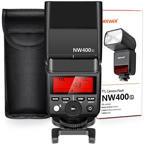 Neewer 2,4 G HSS 1/8000s TTL GN36 Wireless Master Slave-Blitz Speedlite für Sony A7 A7R A7S a7II a7rii a7sii A6000 A6300 A6500 A77II A58 A99 RX10 Kameras mit hartem Diffusor (nw400s)