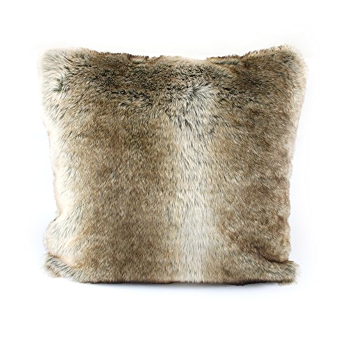 Gözze Edle Felloptik Wohnkissenhülle, Design Braunbär, Braun, 50 x 50 cm, 40059-5151