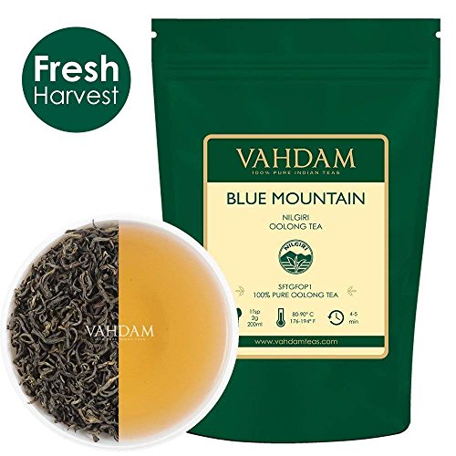 Imperiale Oolong Tee Blätter von den Blauen Bergen, 100% Reiner Weißer Loser Blätter Nilgiri Tee, Direkt vom Glendale Tea Estate in Südindien, Oolong Tee für die Gewichtsabnahme (25 Tassen) 1.76oz