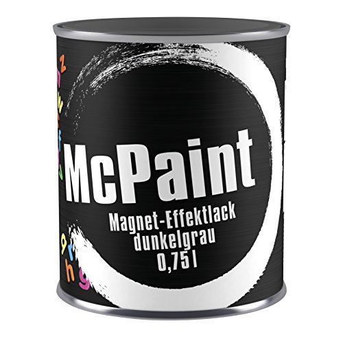 McPaint Magnet-Effektlack  dunkelgrau 0,750L, wasserverdünnbar, geruchsarm, mit starken Effekt