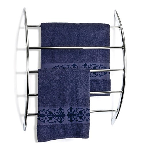bremermann Handtuchhalter zur Wandmontage mit 5 Stangen aus Metall, verchromt