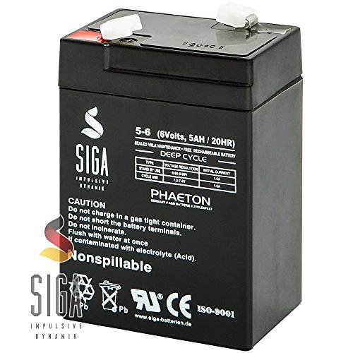 Blei Akku 6V 5ah Batterie Rasenmäher Peg Perego Elektroauto Solar USV 4ah 4,5ah 6Volt