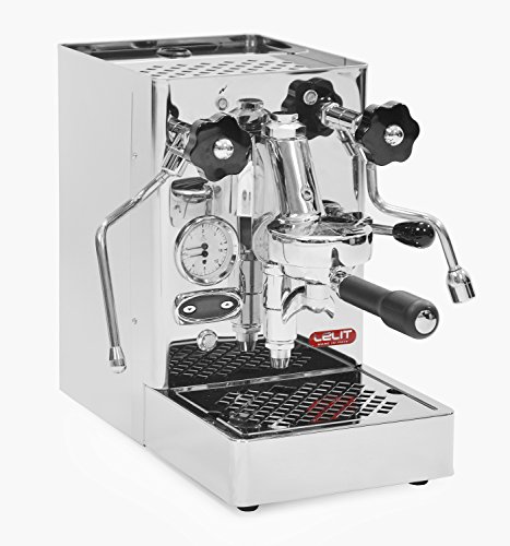 Lelit Mara PL62T Professionelle Kaffeemaschine mit E61-Gruppe für Espresso-Bezug, Cappuccino-Edelstahl-Gehäuse - Temperaturkontrolle für Kaffee durch PID, rostfrei, Kupfer, 2.5 liters, silber