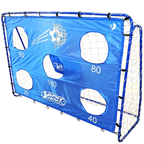 Best Sporting Fußballtor Set Torwand (Fußballtor+Torwand, Blau)