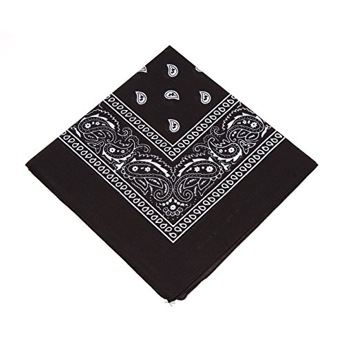 Ursprüngliche Boolavard TM Bandanas 100% Baumwolle (Black)