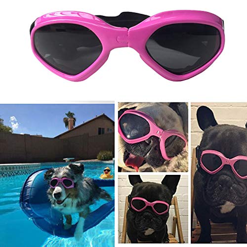 SHUIBIAN Hundebrille Fashion Haustier Hund Sonnenbrille Eye Wear Hund Wasserdicht Schutz UV Sonnenbrille Schutzbrille für kleine Mittelhunde(pink)