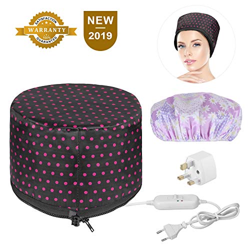 Haardampfer, Heatigo High-End-Haarthermie-Mütze, für die Wärmebehandlung zu Hause Beauty Steamer Spa Cap Pflegender Haarpflegemütze Perfekt für die Körperpflege zu Hause, mit Konvertern, Hutzubehör