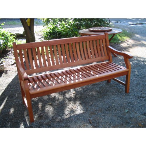 Gartenbank NEW JERSEY, 3-Sitzer, Holzbank aus Hartholz Eukalyptus 100% FSC