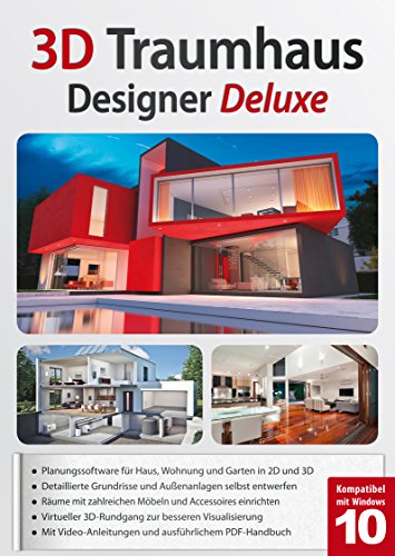 3D Traumhaus Designer Deluxe - ideal für die Architektur, Haus, Wohnplaner, Garten - für Windows 10-8-7