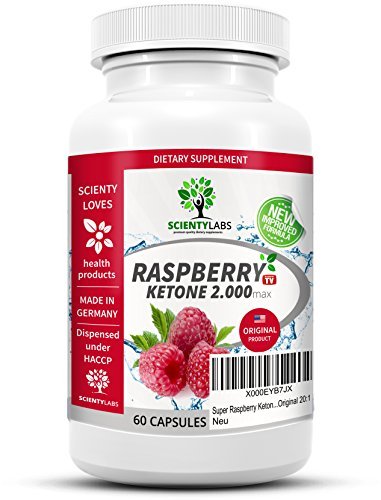 Super Raspberry Ketone 2000. Das US Original von ScientyLabs. Einer der stärksten Himbeer Keton Fatburner mit 2.000mg Tagesdosis Original 20:1 Extrakt