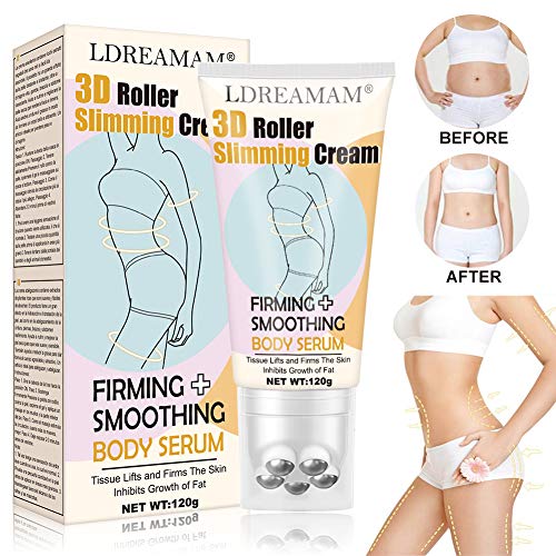 Schlankheitscreme,Anti Cellulite Creme, 3D Roller Slimming Cream, Körperformende Anti-Cellulite-Schlankheitscreme,Fettverbrennungscreme Gegen Cellulite An Armen/Beinen/Taille/Bauch/Gesäß