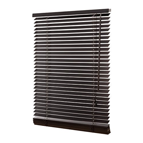 Ventanara Holzjalousie 35mm schwarzbraun Holz Jalousie Jalousette Echtholz 90 x 250 cm