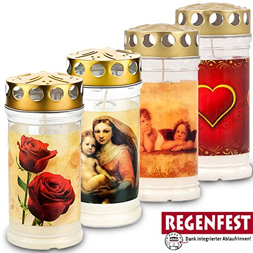 Aeterna Gabkerzen Memoriam mit Deckel und Motiv (Motiv: Mix (20 Stück))