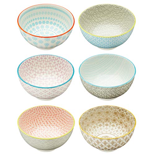 CREOFANT Schüssel 6er Set - Dessertschale, Müslischale, Eisschale, Salatschale - modernes Design