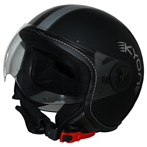 Protectwear Jethelm Motorradhelm im Pilotendesign H710-Streifen - M