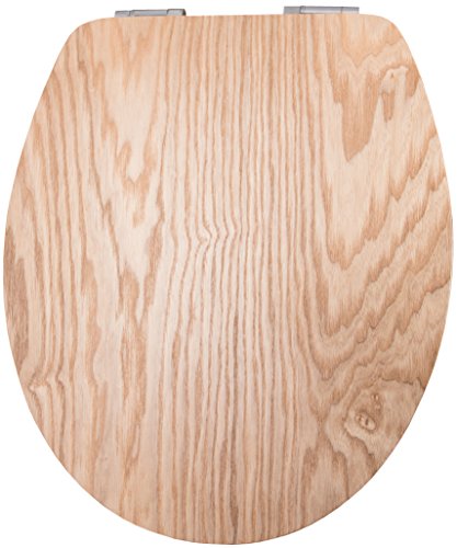 WC-Sitz LIGNA PLUS Eiche | Toilettensitz | Toilettendeckel | Klodeckel | WC-Deckel | Absenkautomatik | Echtholz | KSLIGESC