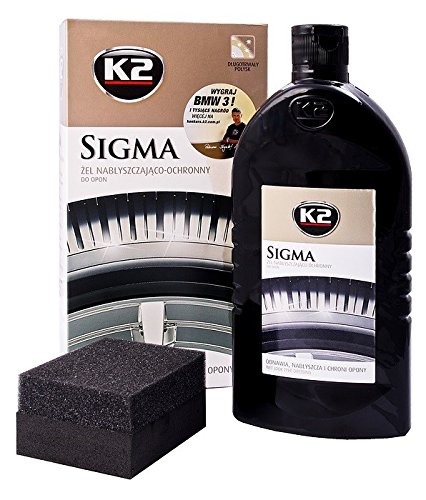 K2 Gold Premium Reifenpflege, Reifenpolitur, schöne schwarze Reifen, Gel SIGMA, durch Gel lange anhaltend, 500ml