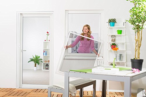 Insektenschutz Fliegengitter Fenster START Fliegenschutz Alurahmen Mückengitter in weiß, braun oder anthrazit als Selbstbausatz, auf Maß geschnitten oder komplett aufgebaut.