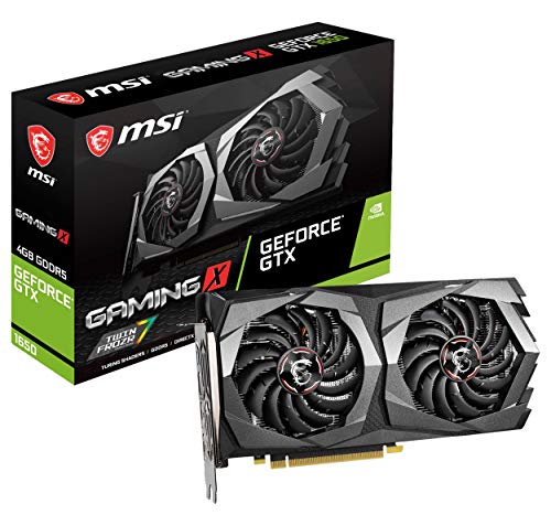 MSI Gaming GeForce GTX 1650 128-Bit HDMI/DP 4GB GDRR5 HDCP Unterstützung DirectX 12 Dual Fan VR Ready OC Grafikkarte (GTX 1650 Gaming X 4G)