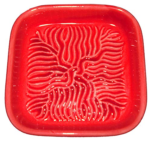 Ceramico Reibe (Rot) handwerklich gefertigte Keramik Reibe aus Finnland geeignet zum Reiben jedes essbaren Produktes wie Muskatnuss, Parmesan, Ingwer, Knoblauch und andere