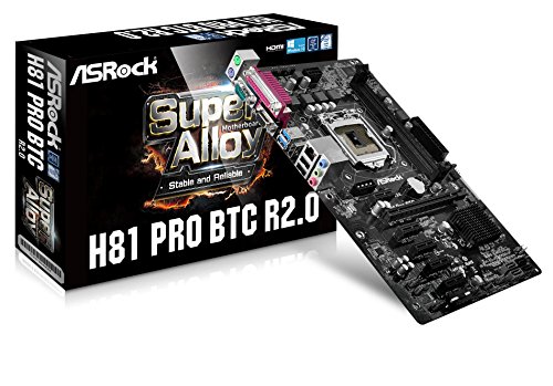 Asrock H81 PRO BTC R2.0 Hauptplatine schwarz/grau/braun/rot